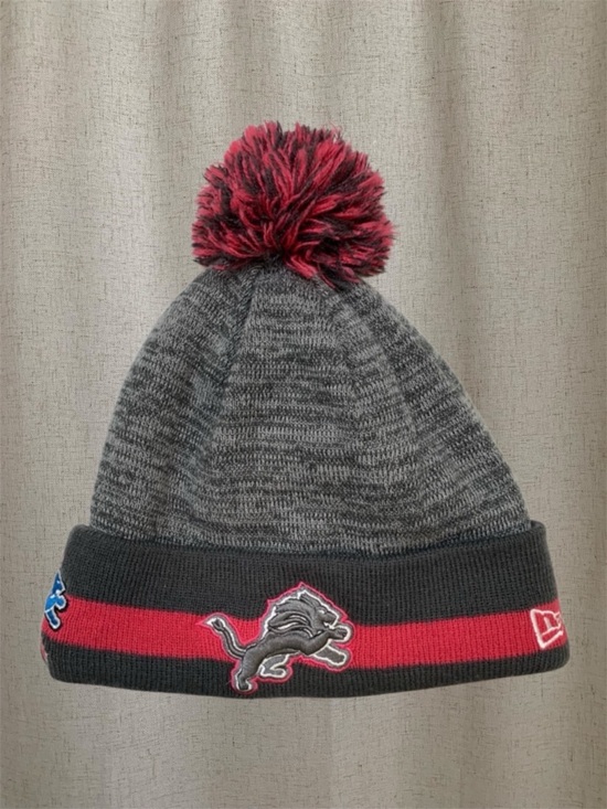 New Era Accessories - NFL New Era Detroit Lions Women’s Hot Pink Gray Heathered Wool Blend Beanie